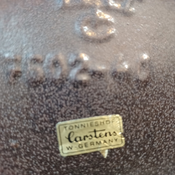 Vintage Carstens Retro Fat Lava W Germany Orange Brown Ceramic Vase - Picture 8 of 12